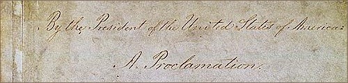 Photo of Emancipation Proclamation